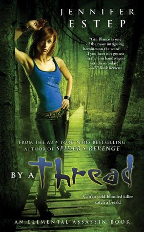 Cover for By a Thread by Jennifer Estep